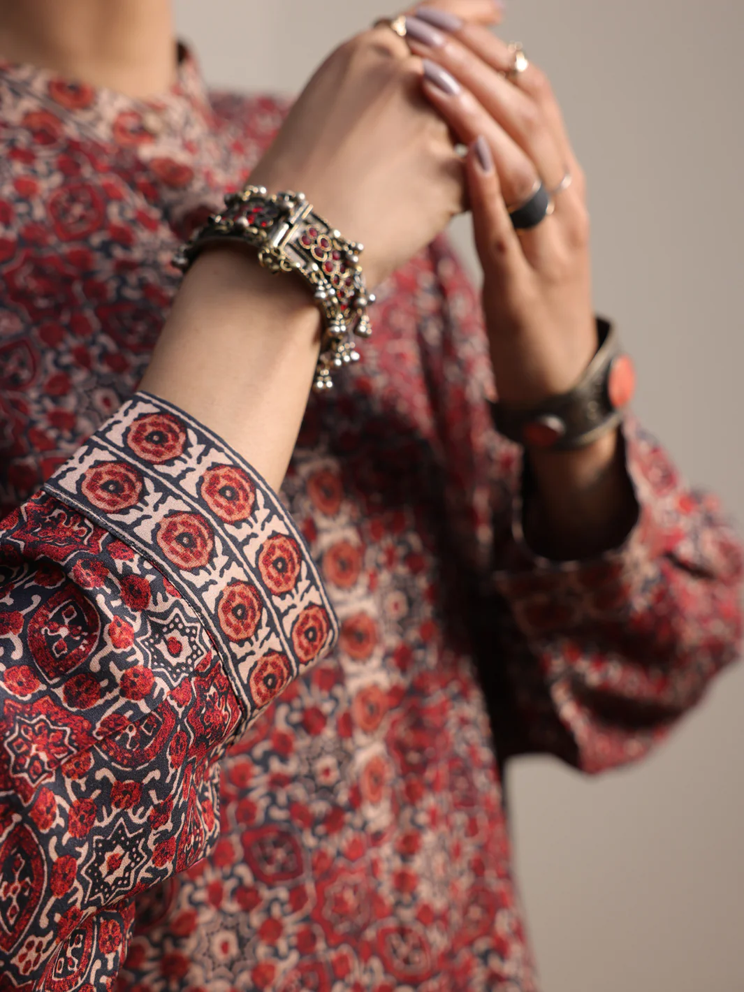 Maroon Viscose Tunic - ALCR-LK-1060 - Image 5