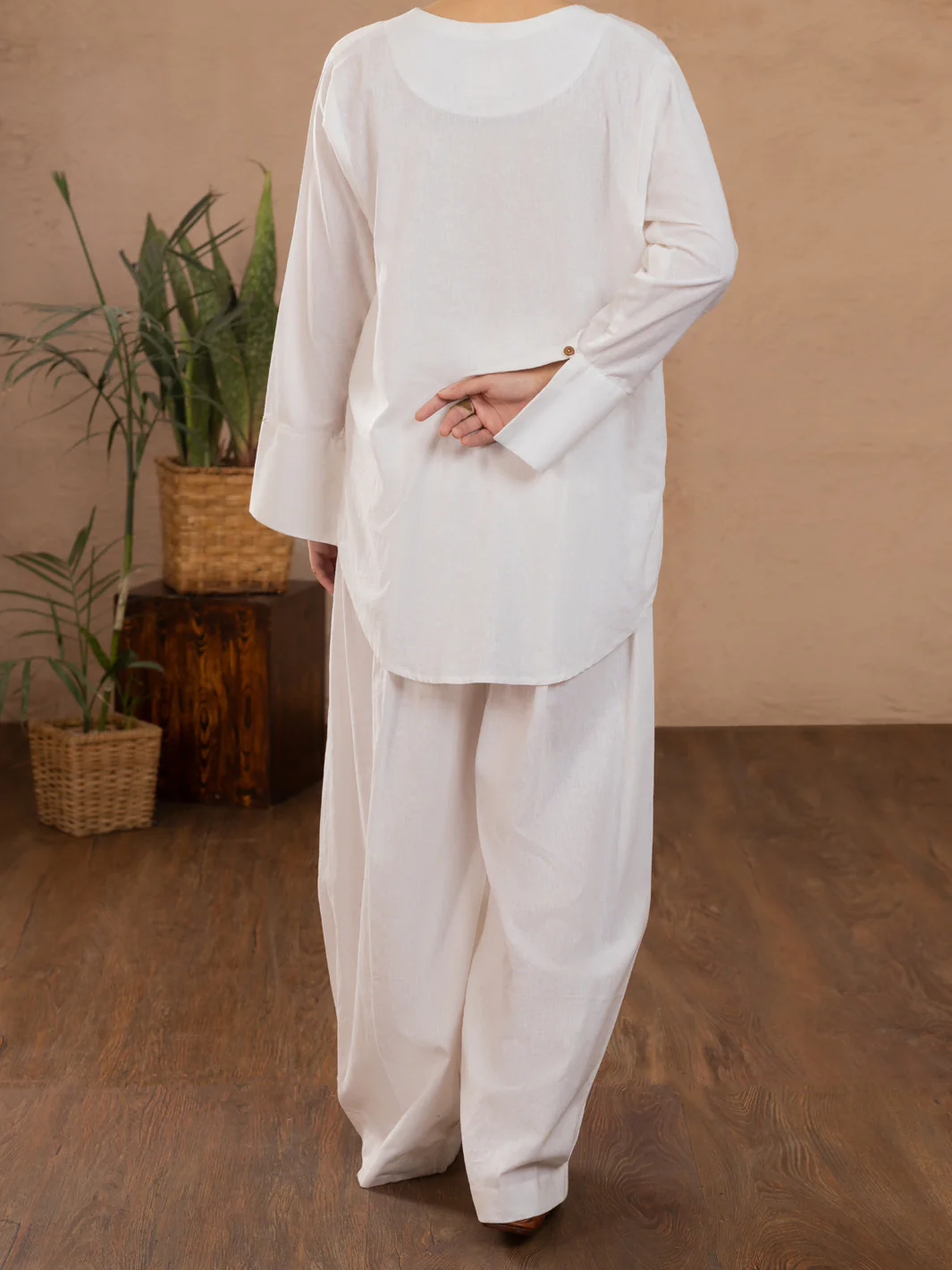 White Linen Tunic - ALCR-LK-1108 - Image 2