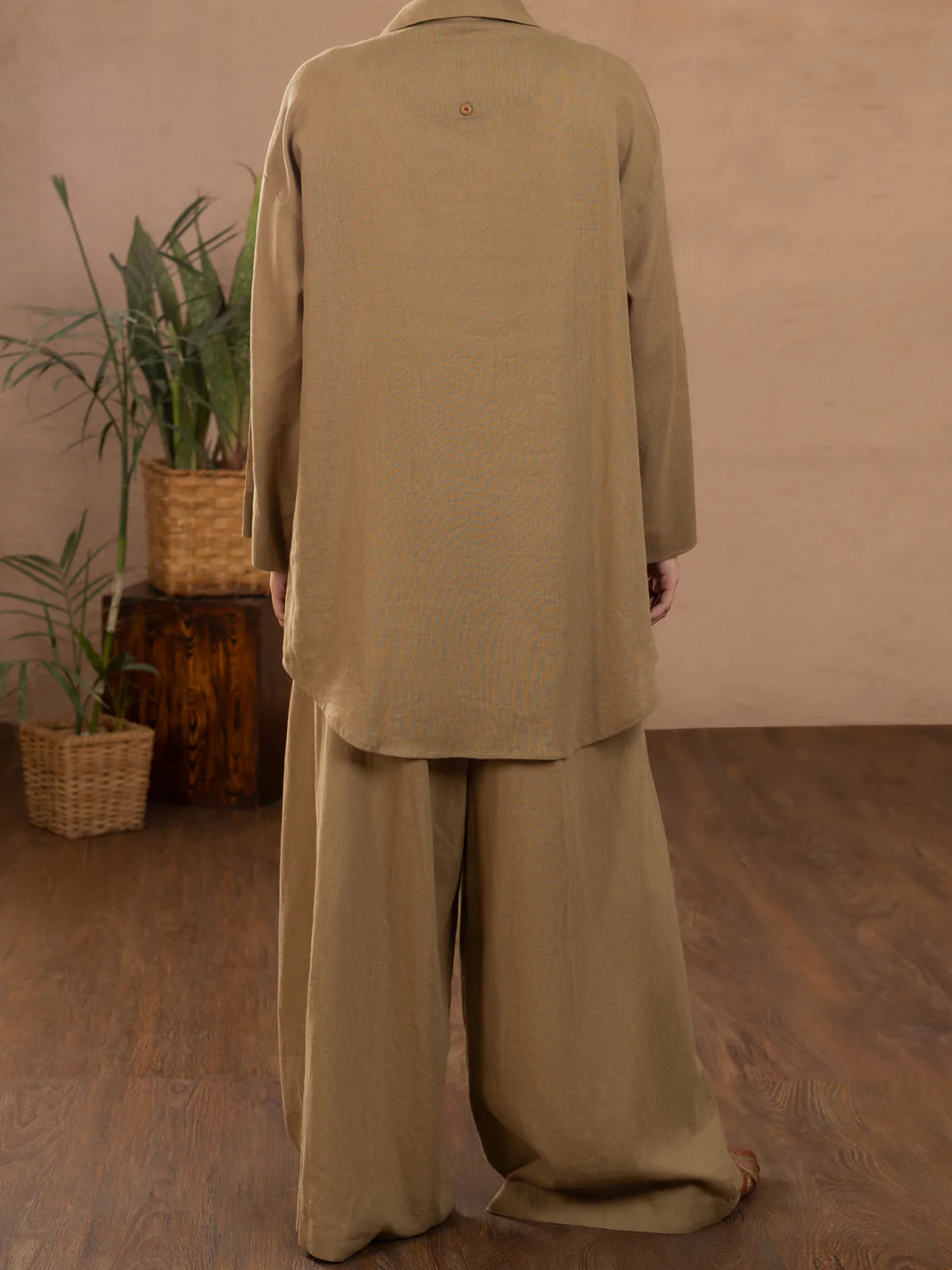 Khaki Linen Tunic - ALCR-LK-1110 - Image 4