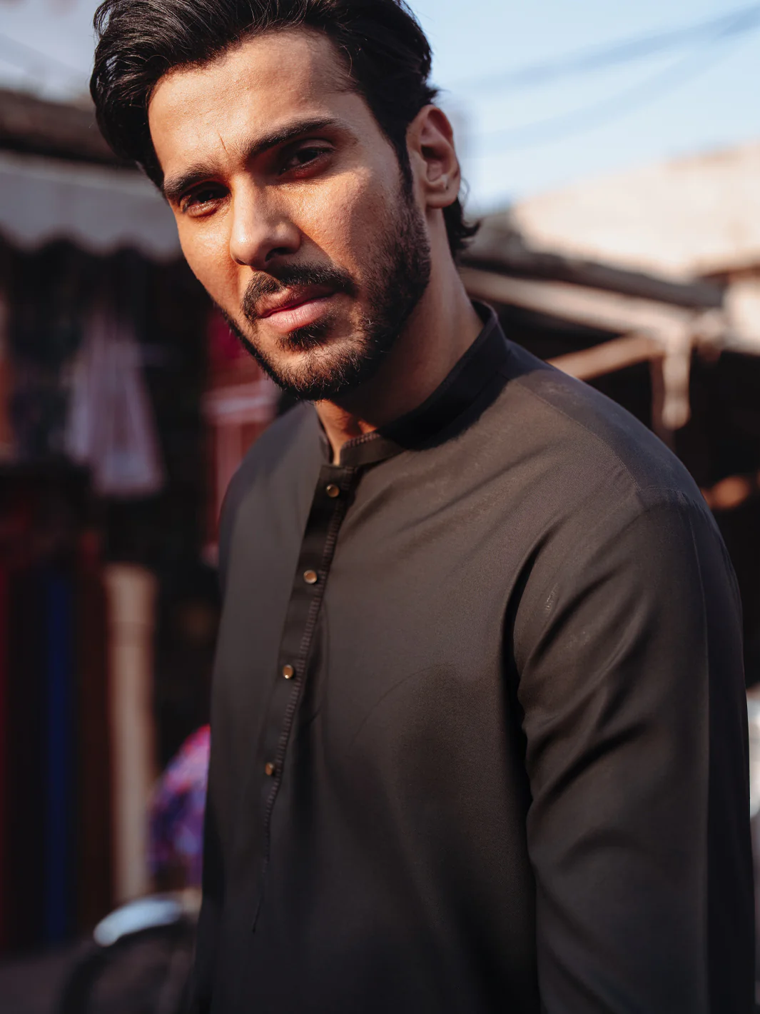 Brown Blended Kurta - ALET-K-2005 - Image 3