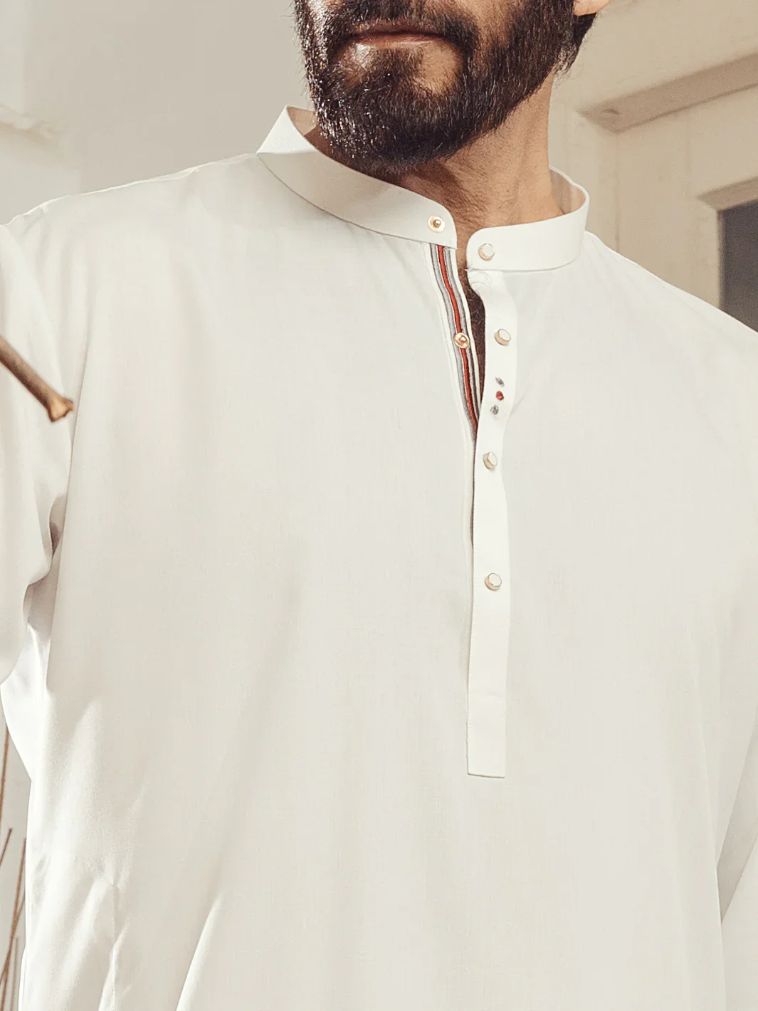 White Plain Kameez Shalwar - ALET-KS-1011-R4 - Image 3