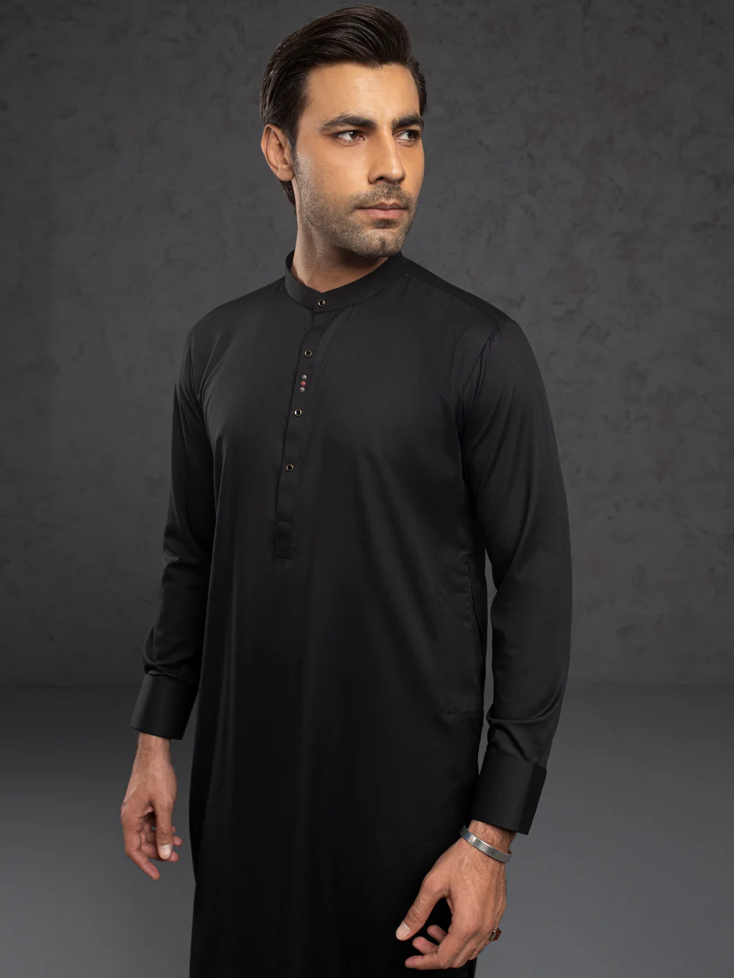 Black Plain Kurta Trousers - ALET-KT-1004-R4 - Image 2