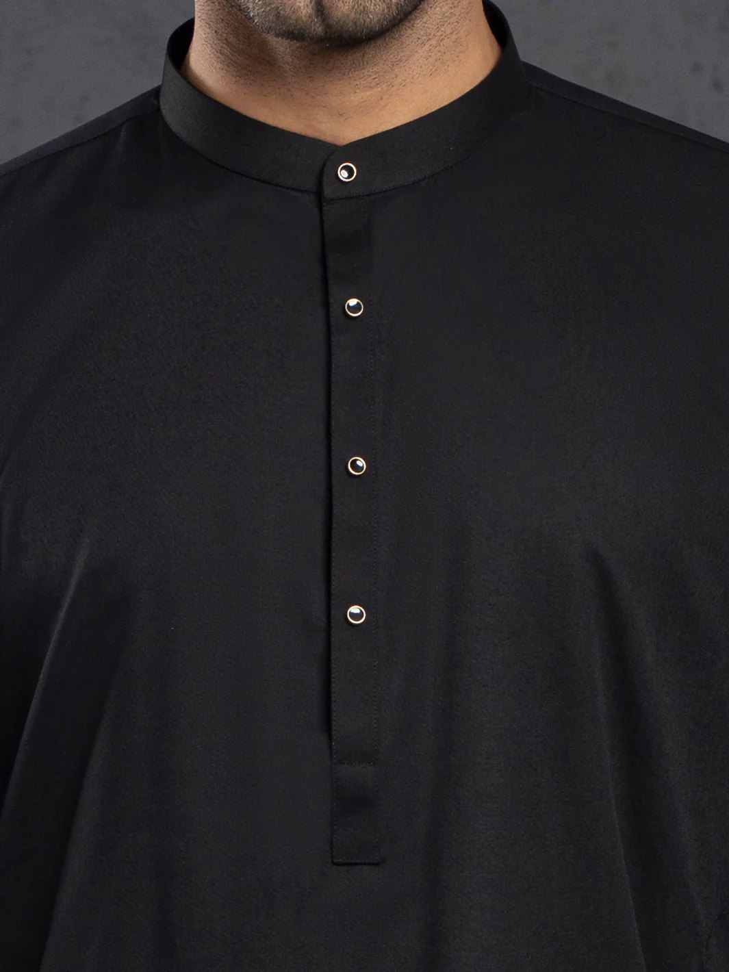Black Plain Kurta Trousers - ALET-KT-3004 - Image 3