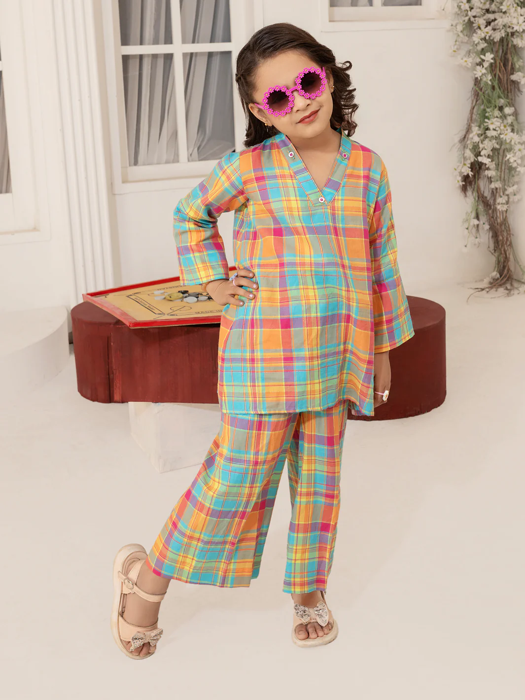 Multicolor Yarn Dyed 2 Piece Stitched - ALGR-2PS-LKS-1008 - Image 2