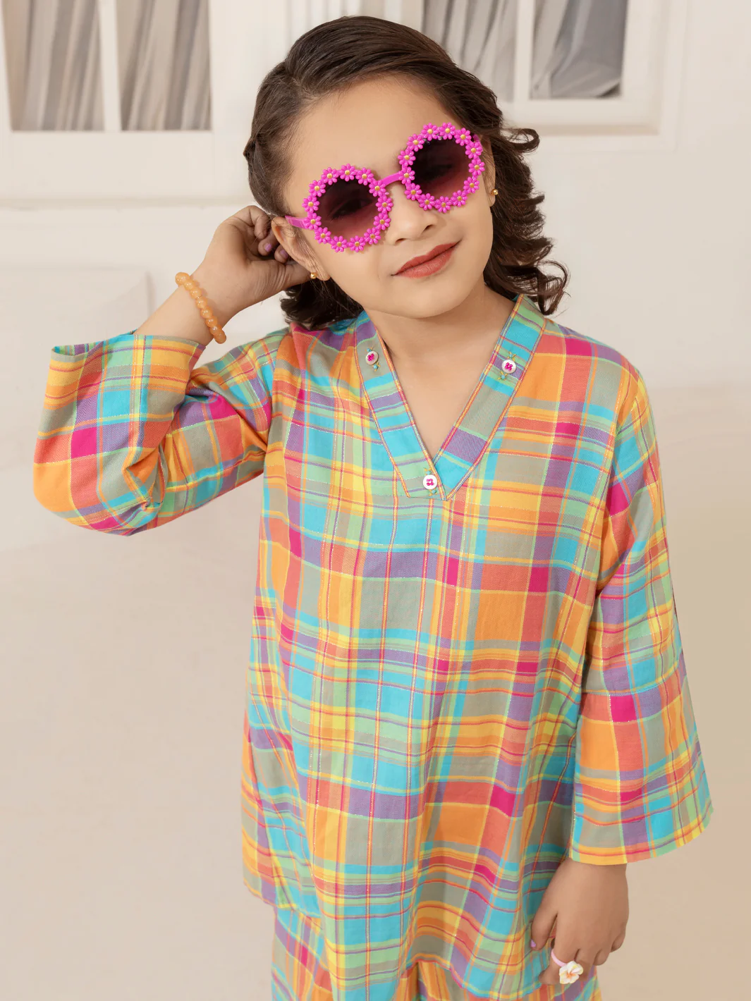 Multicolor Yarn Dyed 2 Piece Stitched - ALGR-2PS-LKS-1008 - Image 3