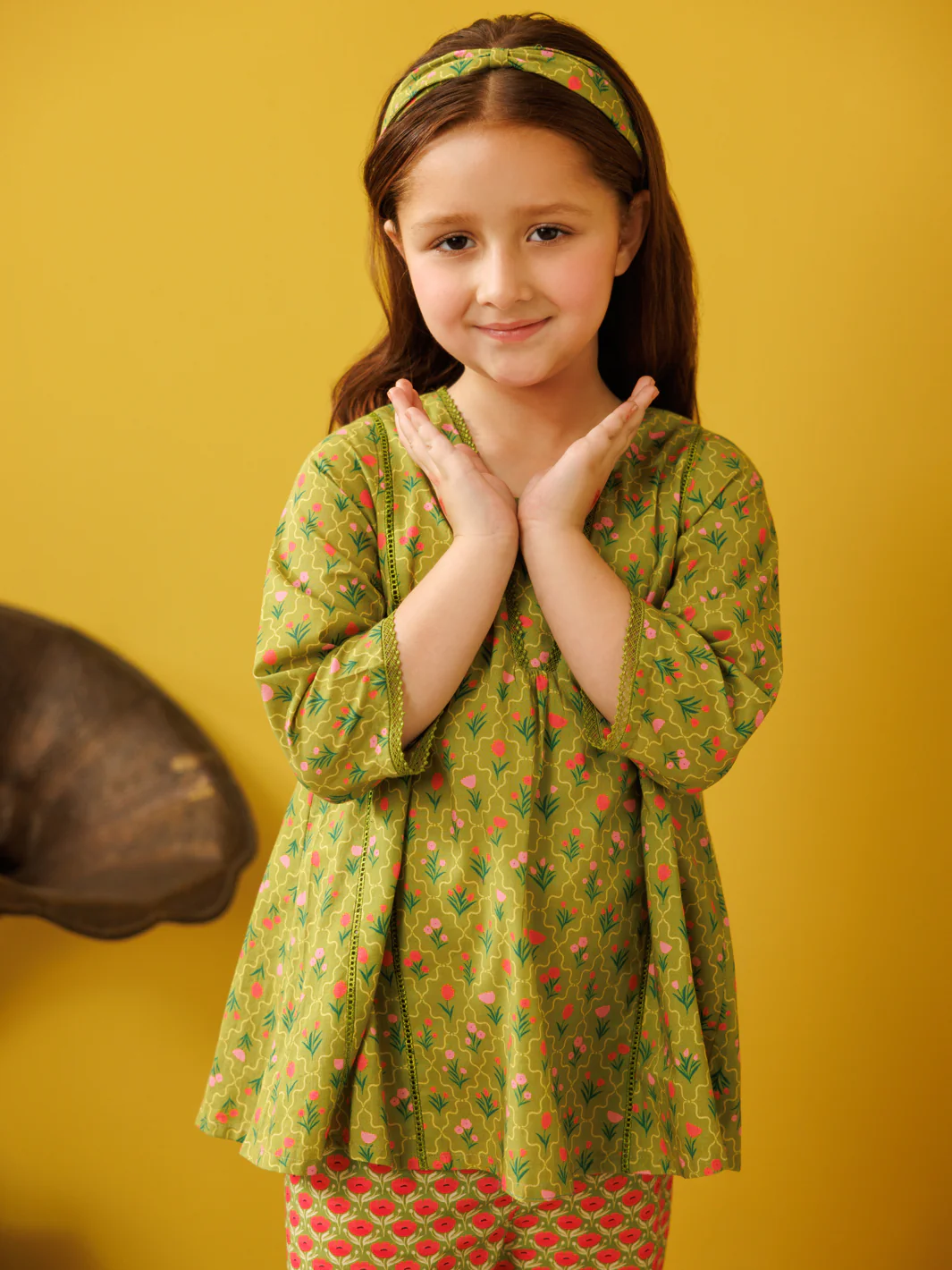 Mehndi Green Lawn 2 Piece Stitched - ALGR-2PS-LKS-1027 - Image 3