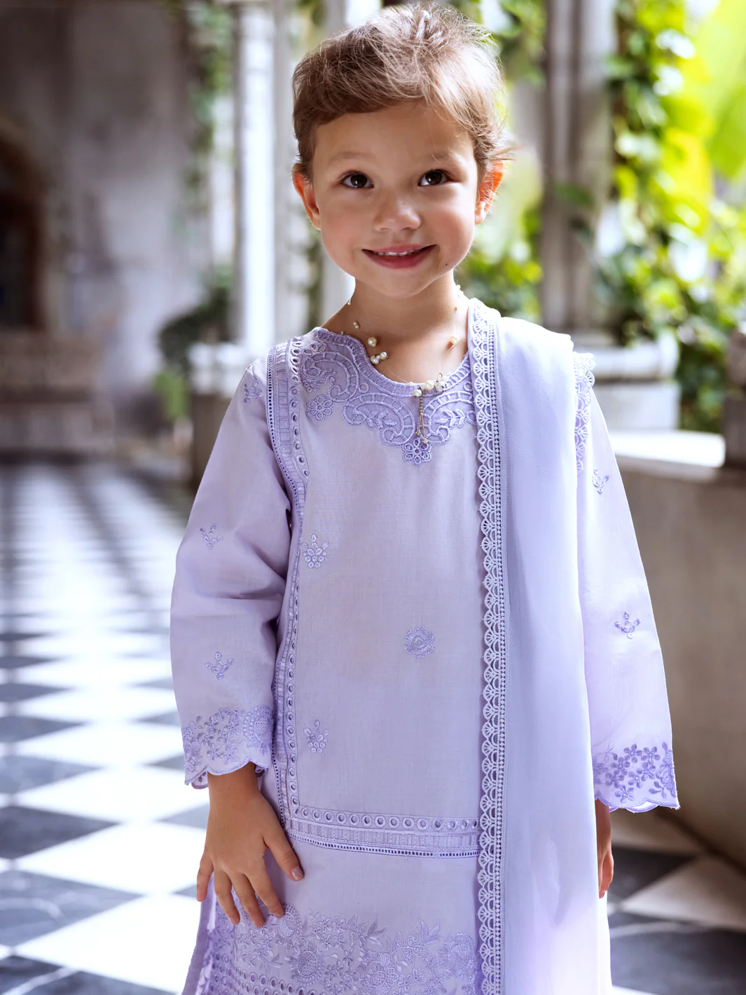 Light Purple Lawn 3 Piece Stitched - ALGR-3PS-LS-016 - Image 2
