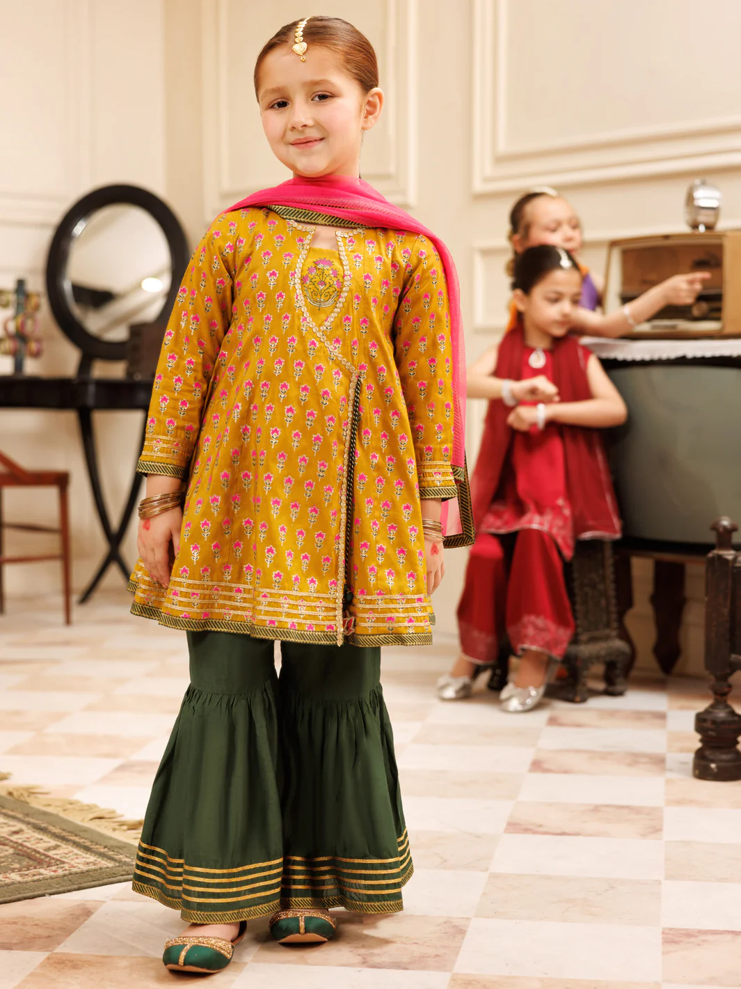Mustard Maple Formal 3 Piece Stitched - ALGR-3PS-LS-023