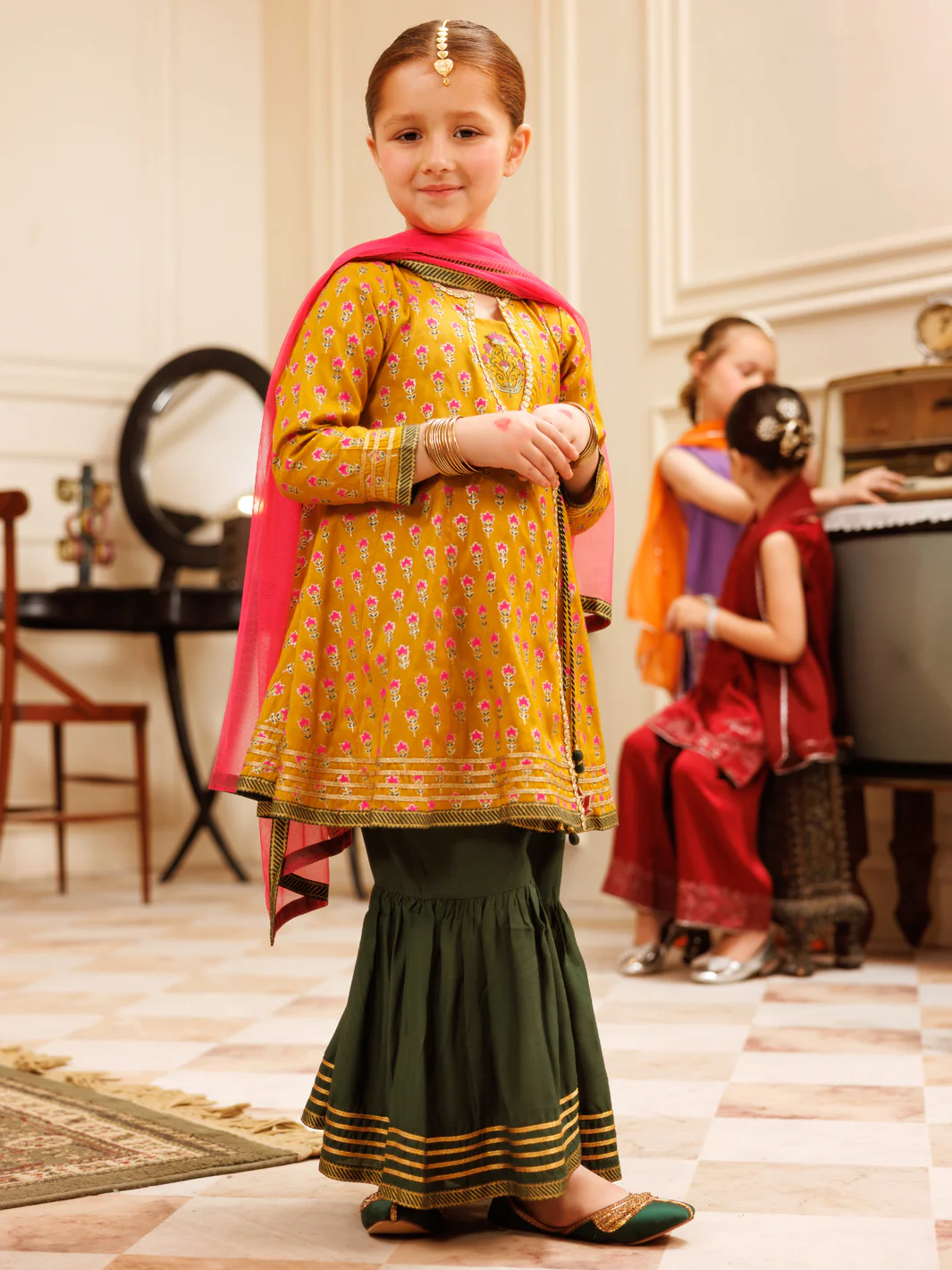 Mustard Maple Formal 3 Piece Stitched - ALGR-3PS-LS-023 - Image 4