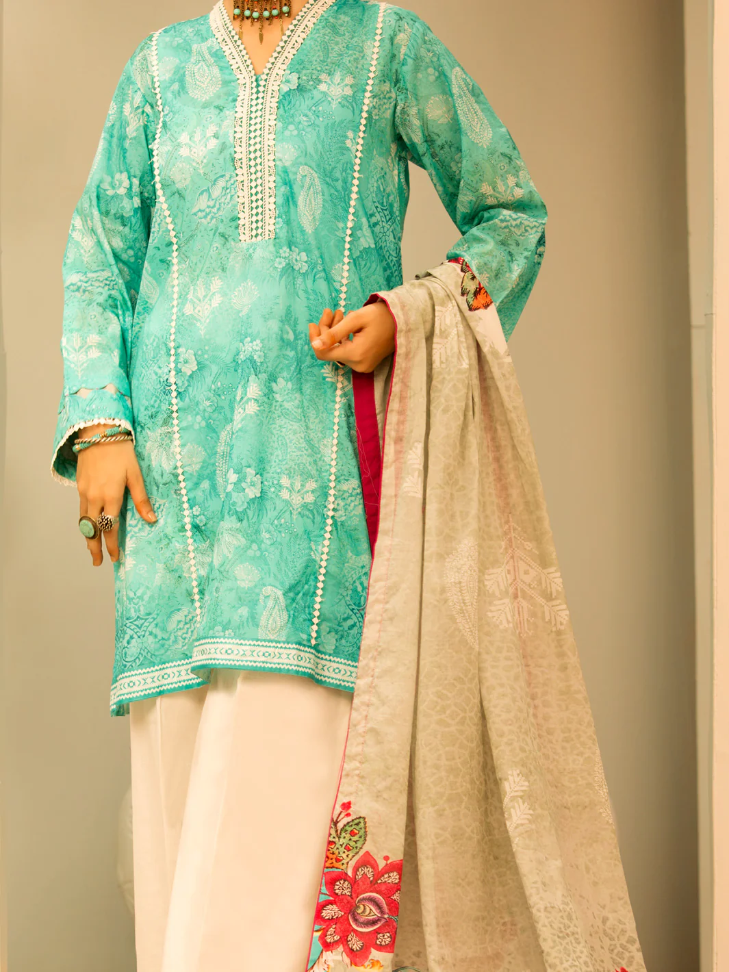 Aqua Lawn 2 Piece Unstitched - ALP-2PS-1203