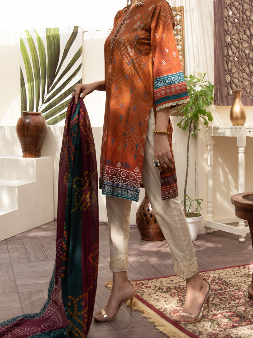 Orange Cambric 2 Piece Unstitched - ALP-2PS-1210 - Image 2
