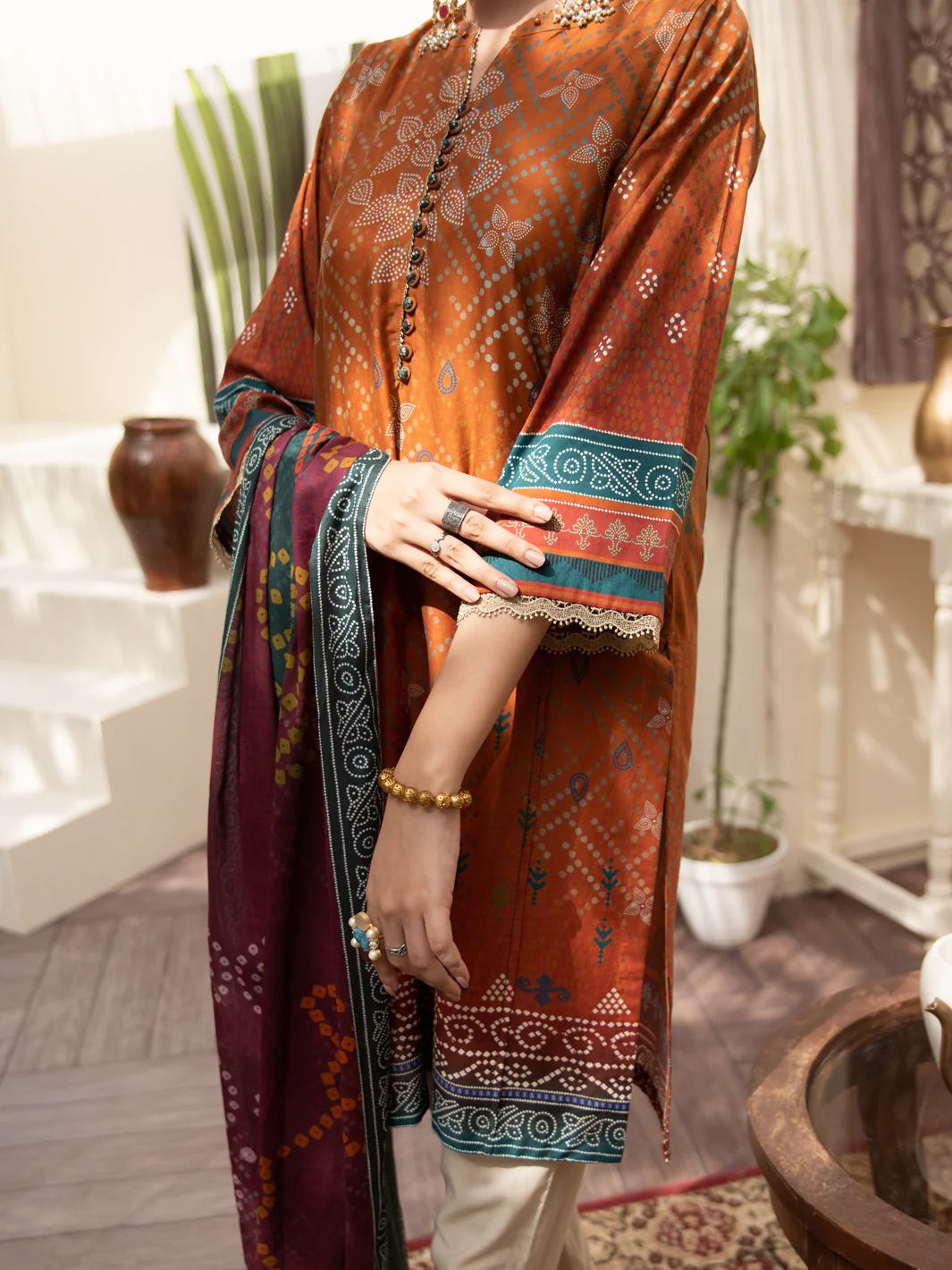 Orange Cambric 2 Piece Unstitched - ALP-2PS-1210 - Image 3
