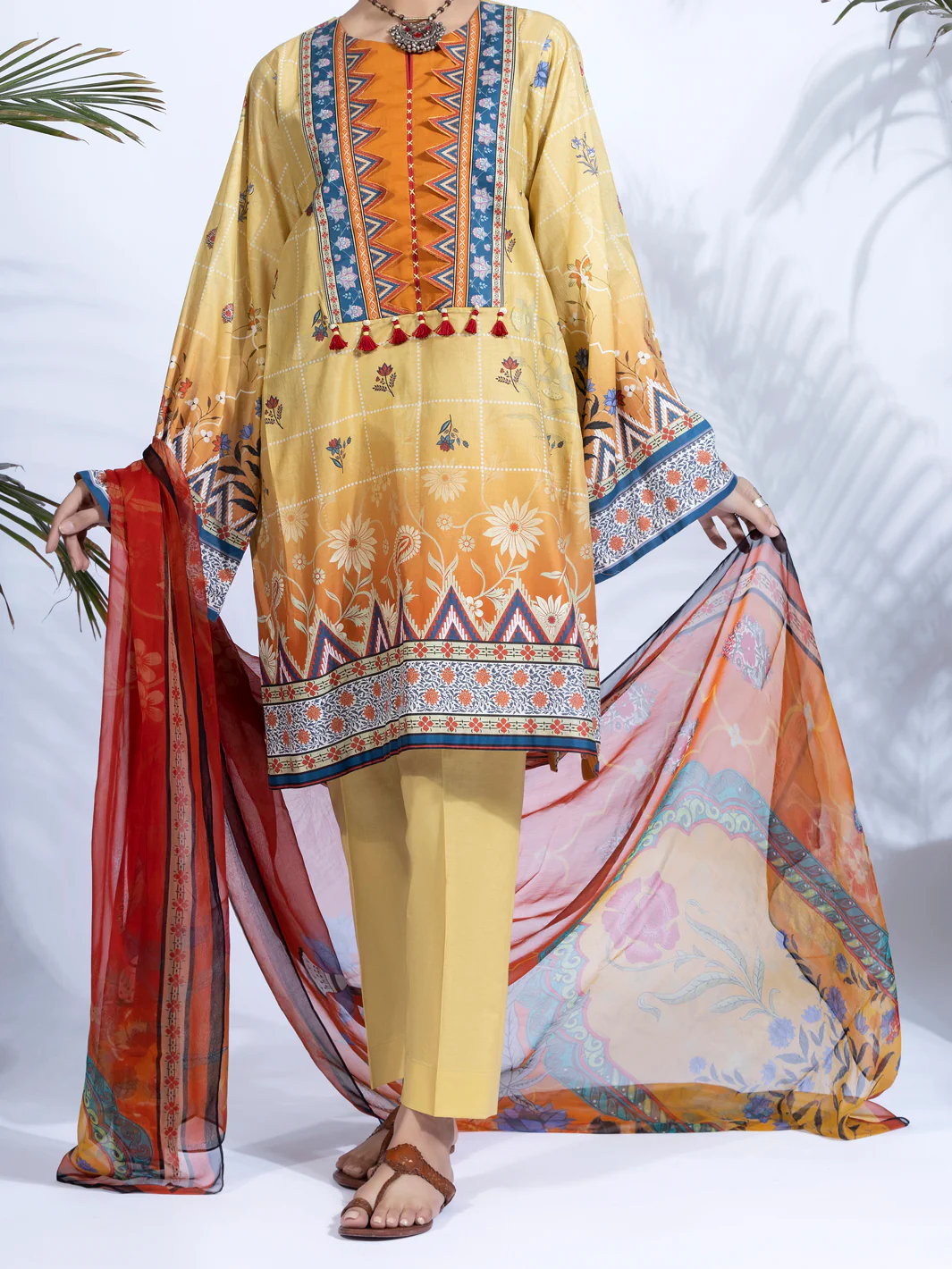 Yellow Lawn 2 Piece Unstitched - ALP-2PS-1324