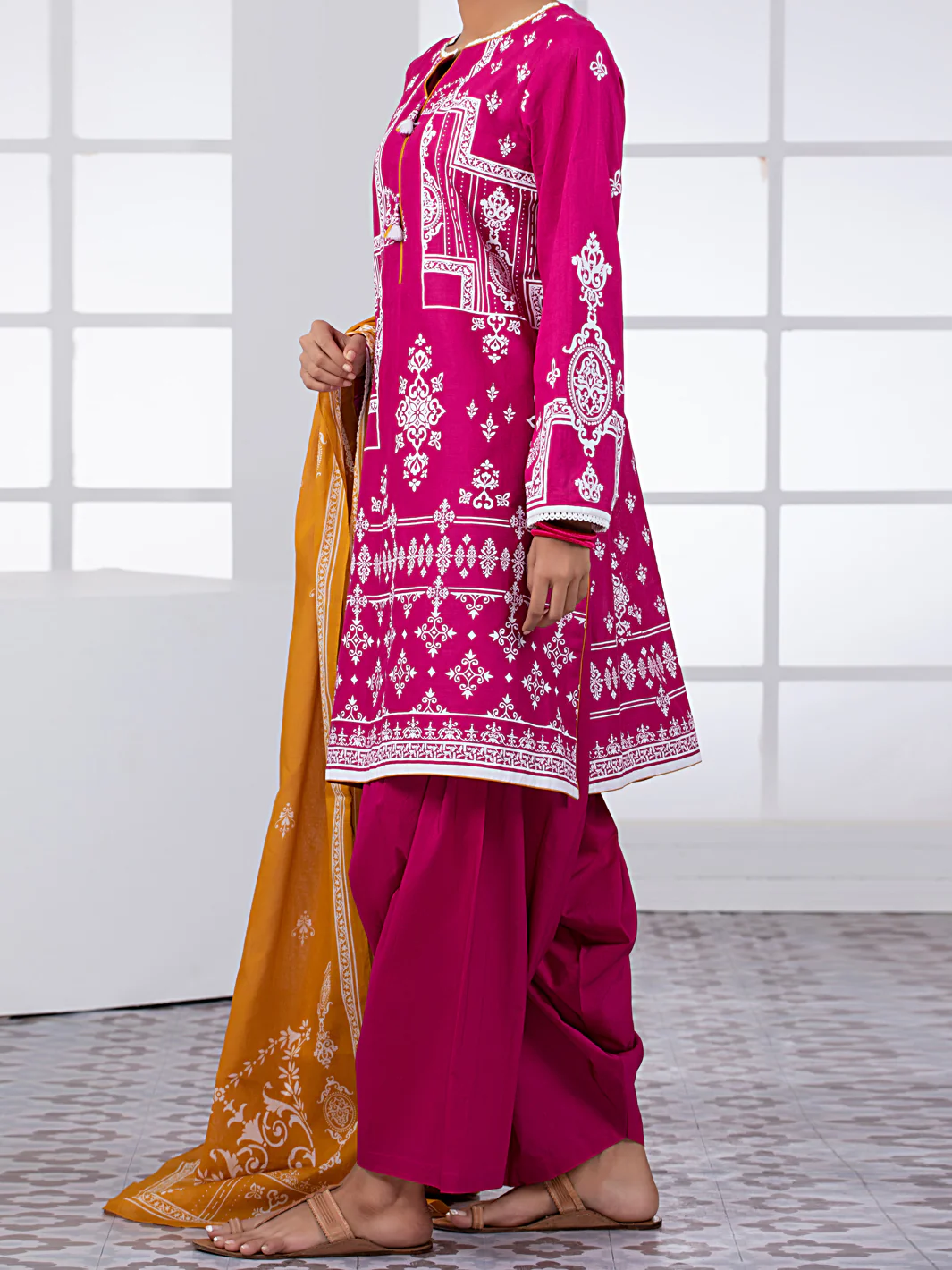 Pink Lawn 2 Piece Unstitched - ALP-2PS-1450B - Image 4