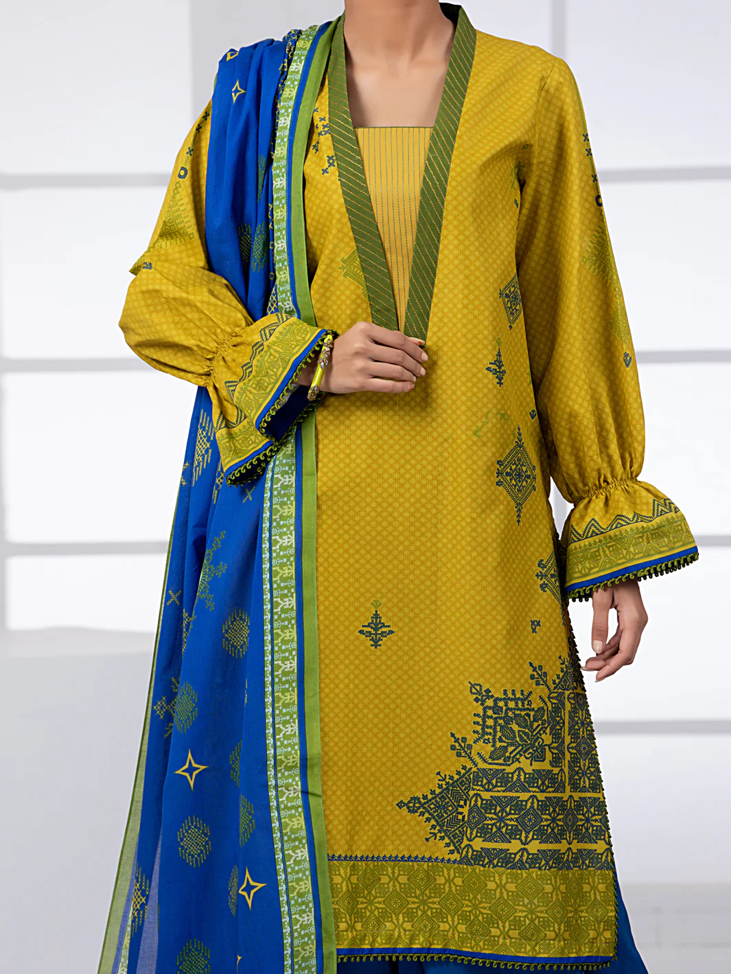 Lime Green 2 Piece Unstitched - ALP-2PS-1453B - Image 5