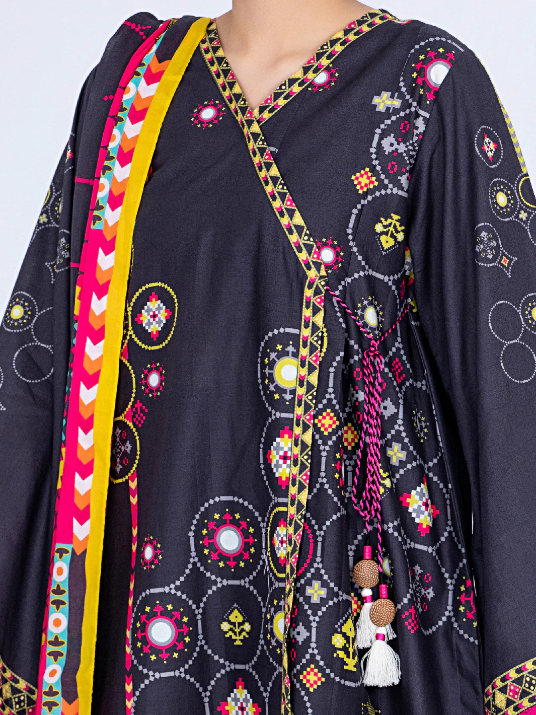 Black Lawn 2 Piece Unstitched - ALP-2PS-1454A - Image 3