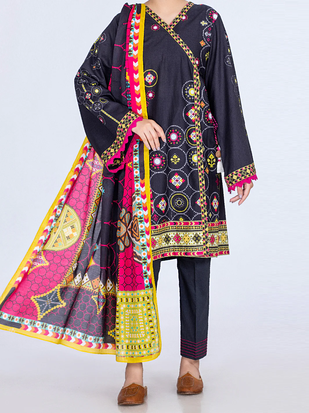 Black Lawn 2 Piece Unstitched - ALP-2PS-1454A - Image 4