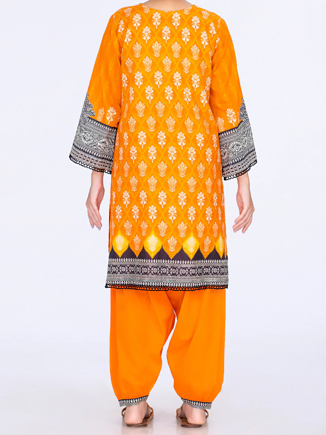 Orange Lawn 2 Piece Unstitched - ALP-2PS-1468 - Image 2
