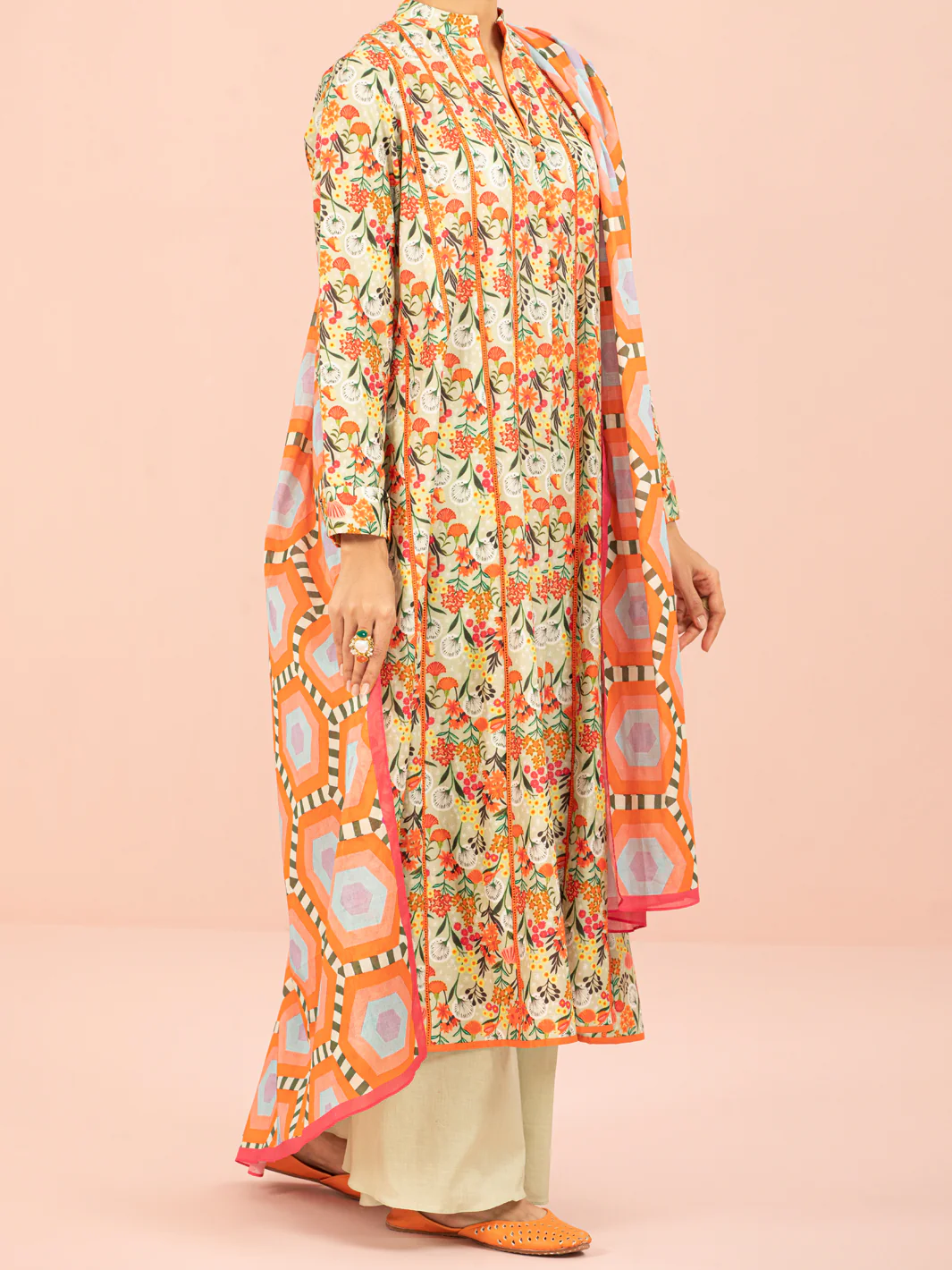 Multicolor Lawn 2 Piece Unstitched - ALP-2PS-1559 - Image 3