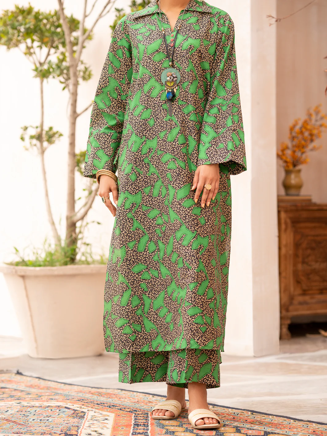 Green Cambric 2 Piece Unstitched - ALP-2PS-1687