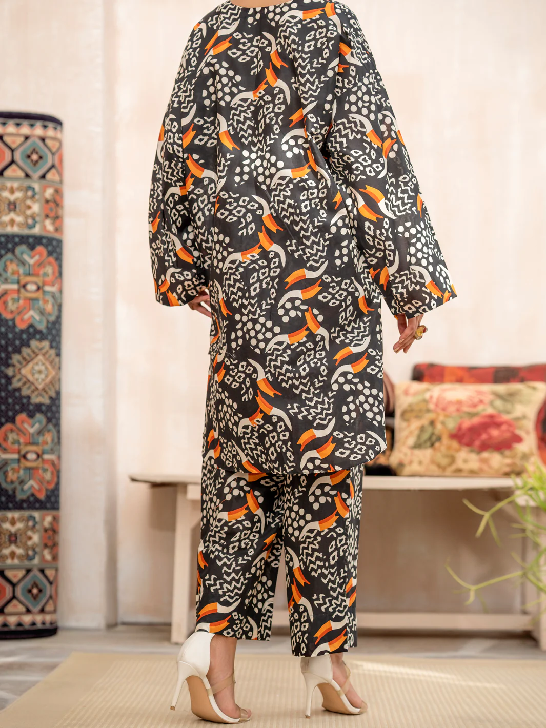 Black Cambric 2 Piece Unstitched - ALP-2PS-1688 - Image 3