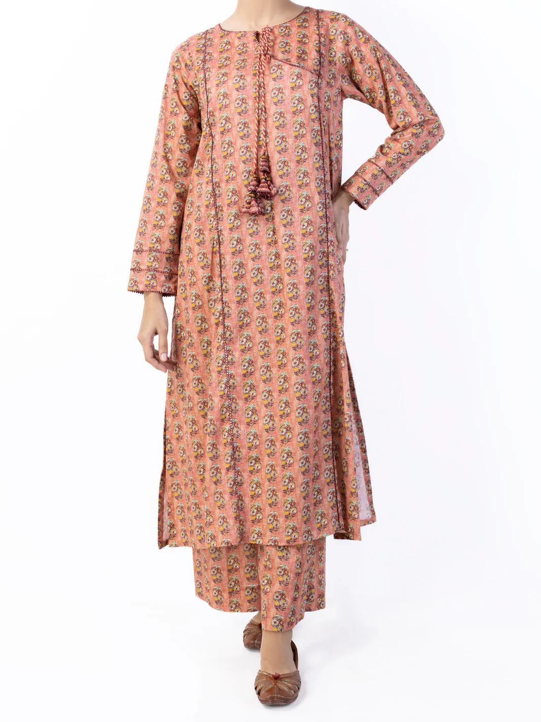 Peach Lawn 2Pc Unstitched - ALP-2PS-1740