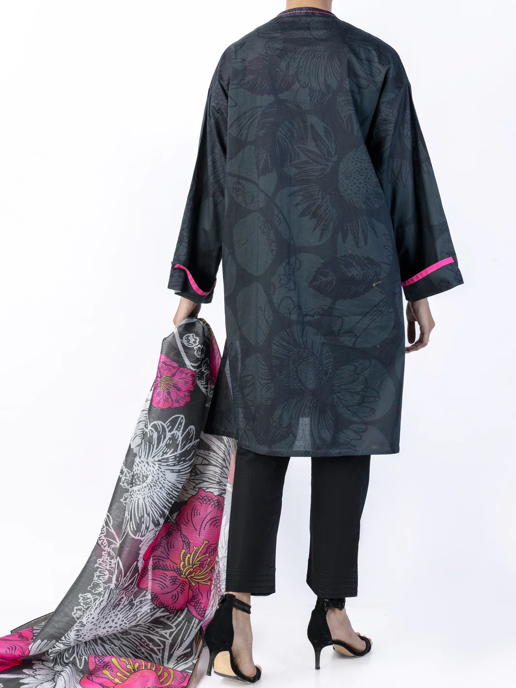 Charcoal Lawn 2Pc Unstitched - ALP-2PS-1791 - Image 2
