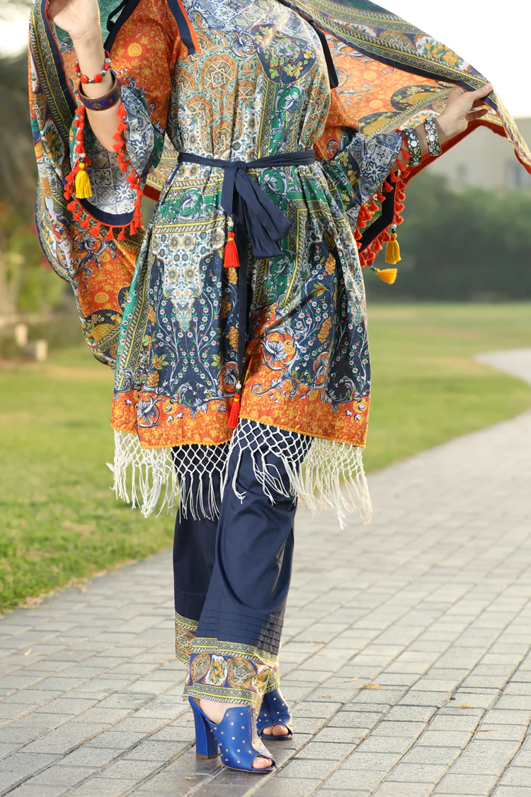 Orange 2 Piece Unstitched - ALP-2PS-597