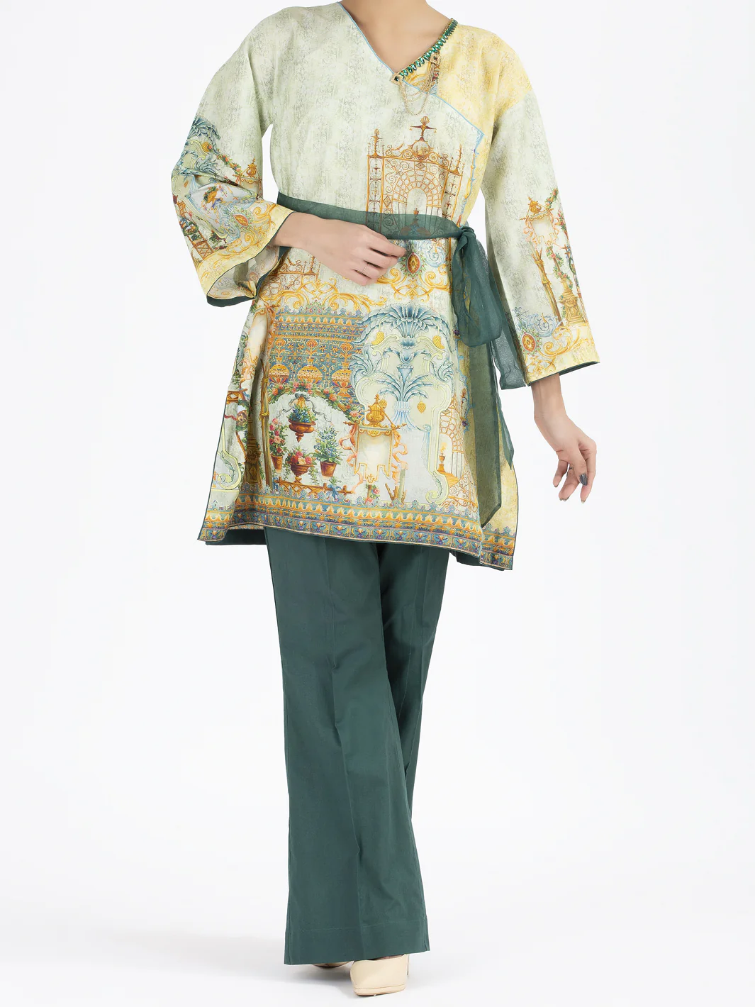 Sea Green Lawn 2 Piece Unstitched - ALP-2PS-869