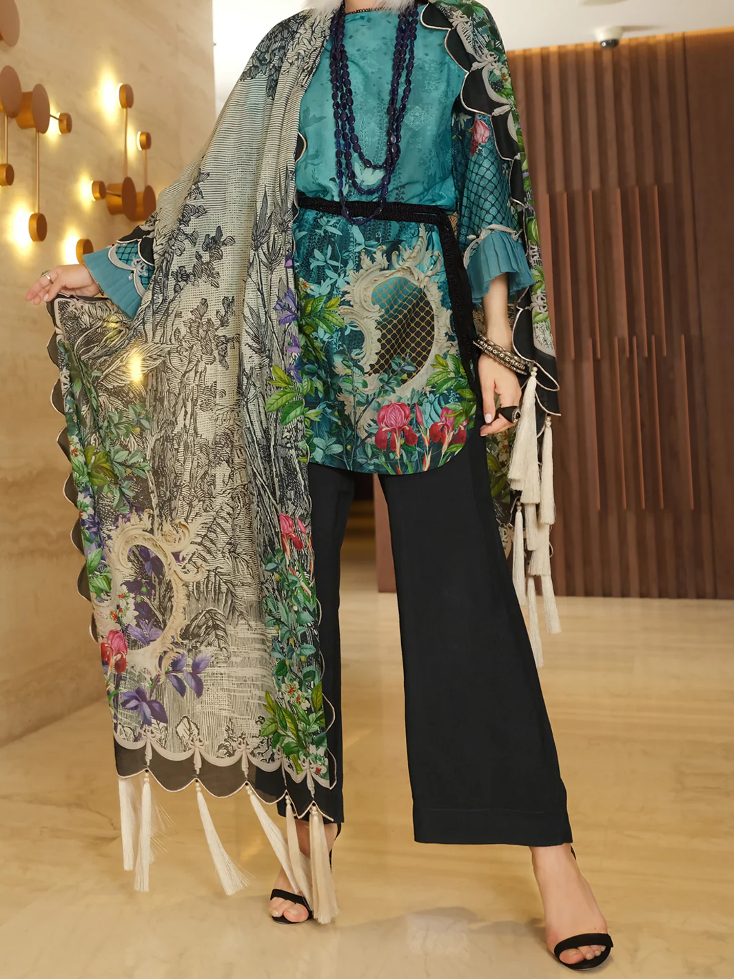 Teal Lawn 2 Piece Unstitched - ALP-2PS-912