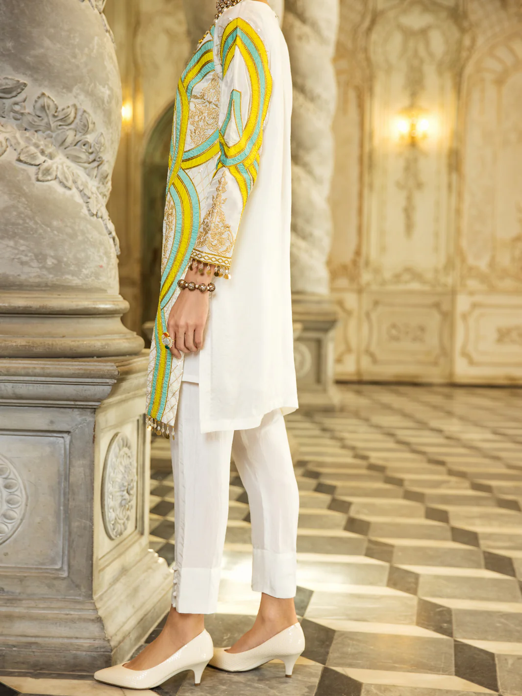 White Raw Silk 2 Piece Stitched - ALP-2PS-LKS-1277 - Image 2
