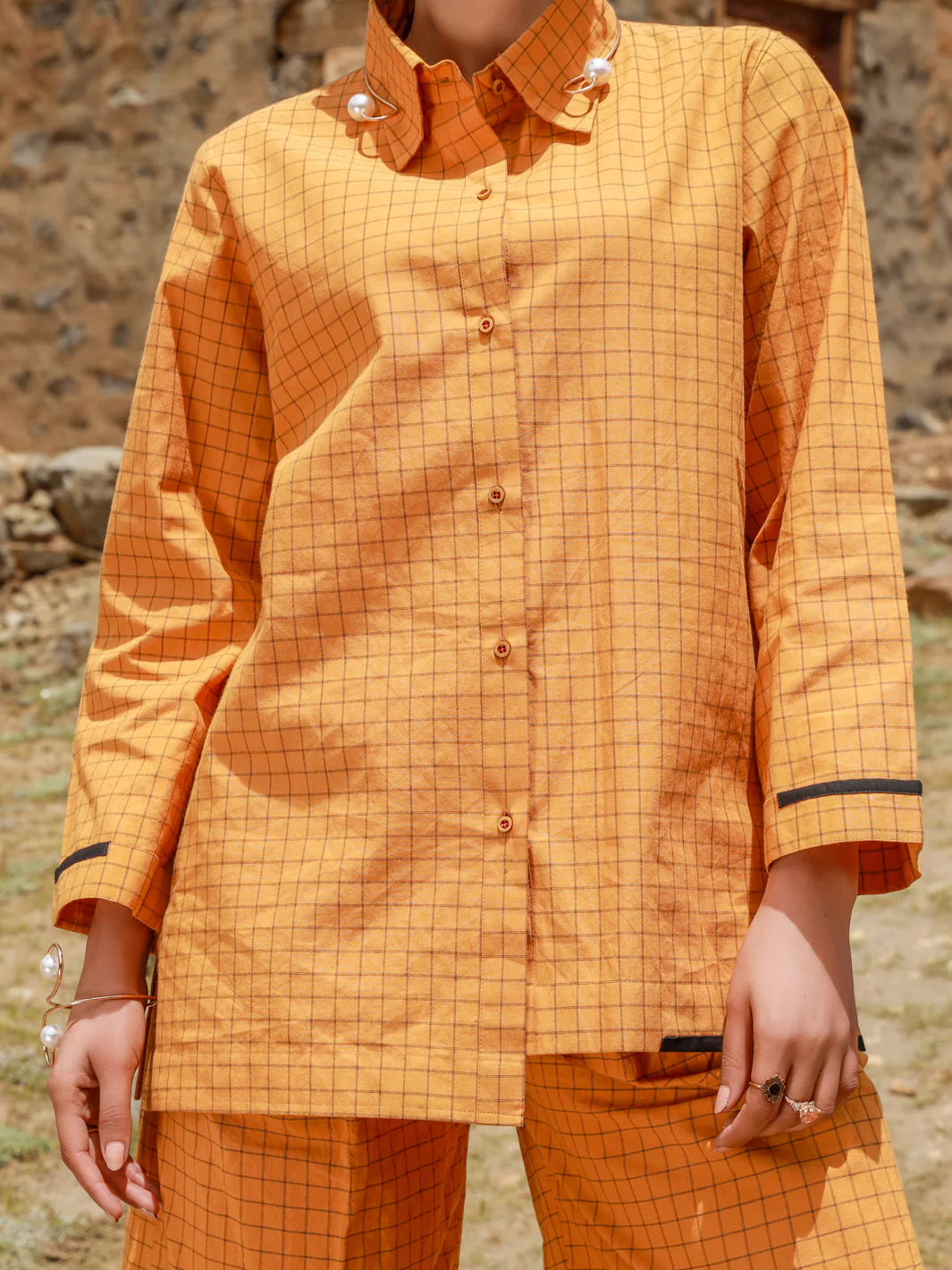 Mustard 2 Piece Stitched - ALP-2PS-LKS-1467 - Image 3
