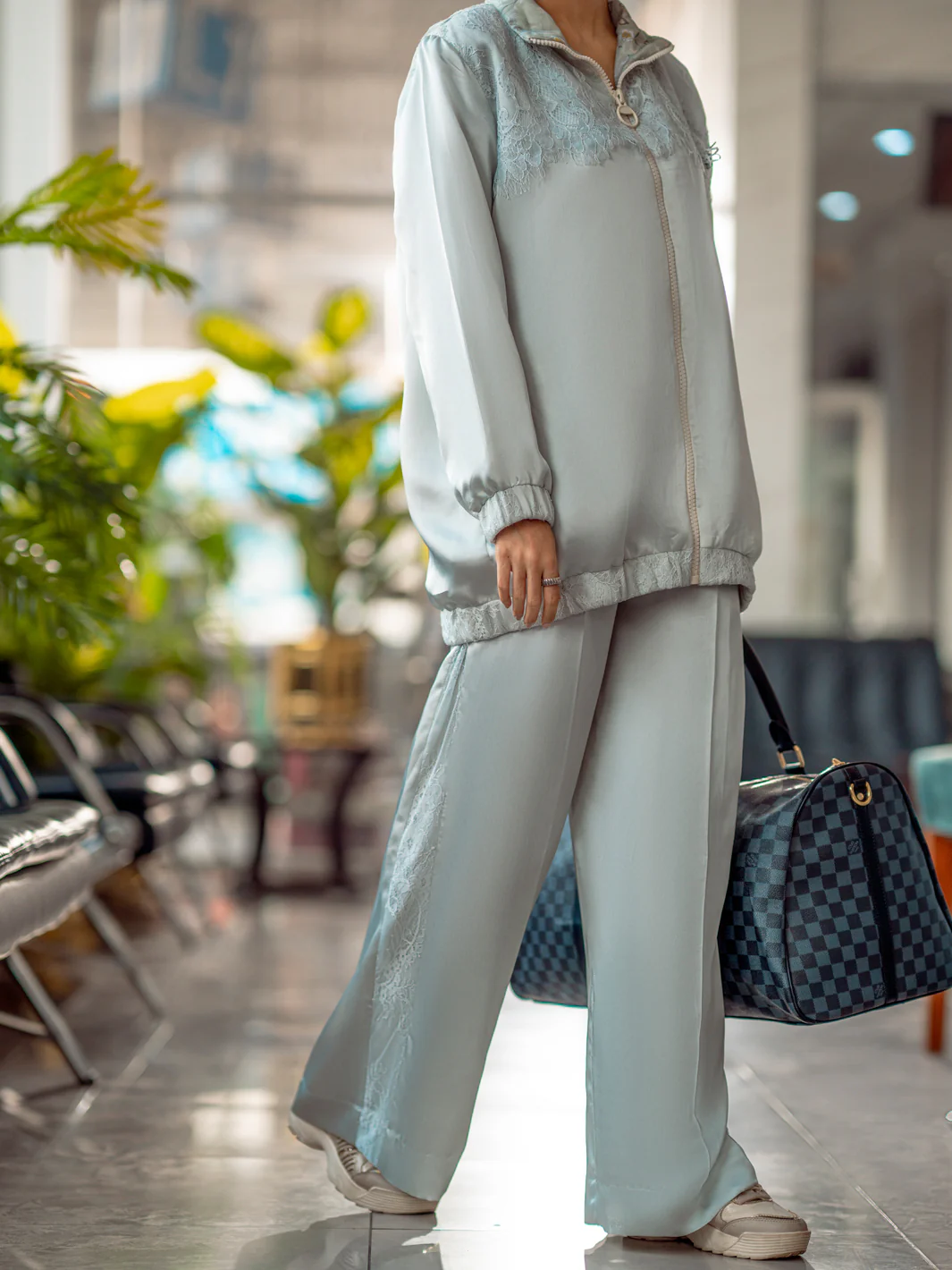 Grey Silk 2 Piece Stitched - ALP-2PS-LKS-1699 - Image 2