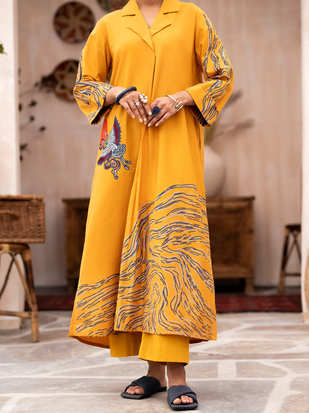 Mustard Cambric 2 Piece Stitched - ALP-2PS-LKS-1707