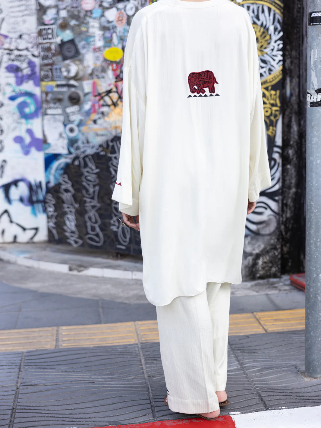 Off White Cotton Dobby 2Pc Stitched - ALP-2PS-LKS-1823 - Image 2