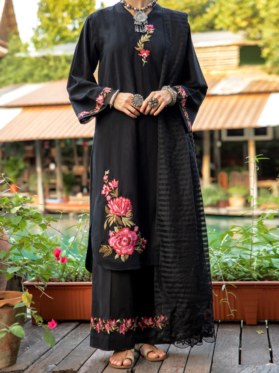 Black Dobby 2 Piece Stitched - ALP-2PS-LKS-1828