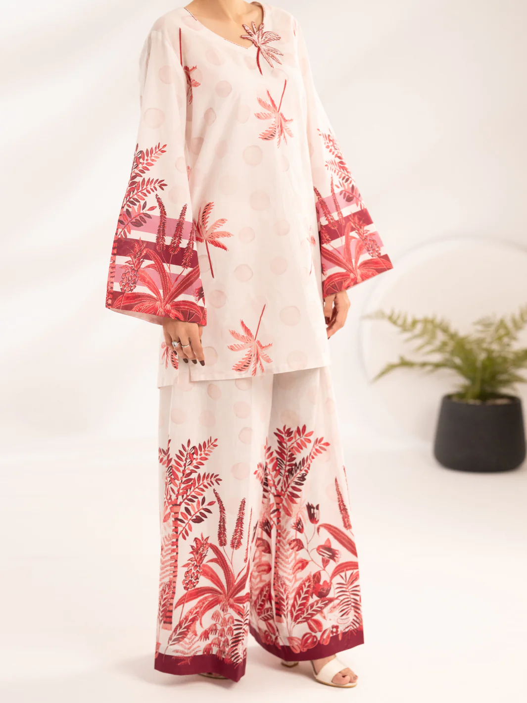 White Lawn 2Pc Stitched - ALP-2PS-LKS-2485 - Image 4