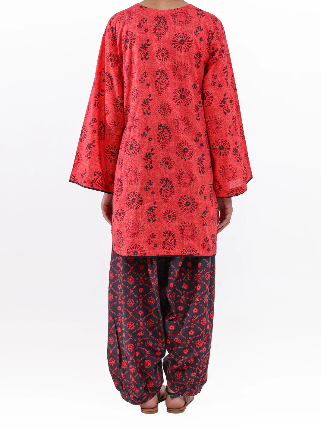 Red Lawn 2Pc Unstitched - ALP-2PS-LKS-2498 - Image 3
