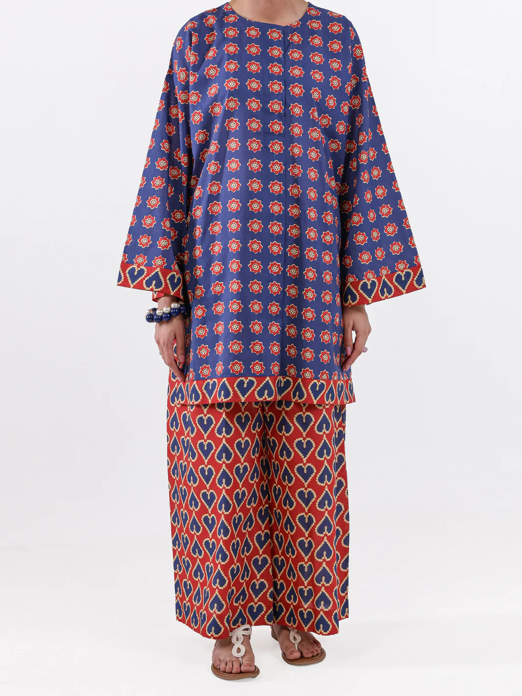 Navy Blue Lawn 2Pc Unstitched - ALP-2PS-LKS-2500