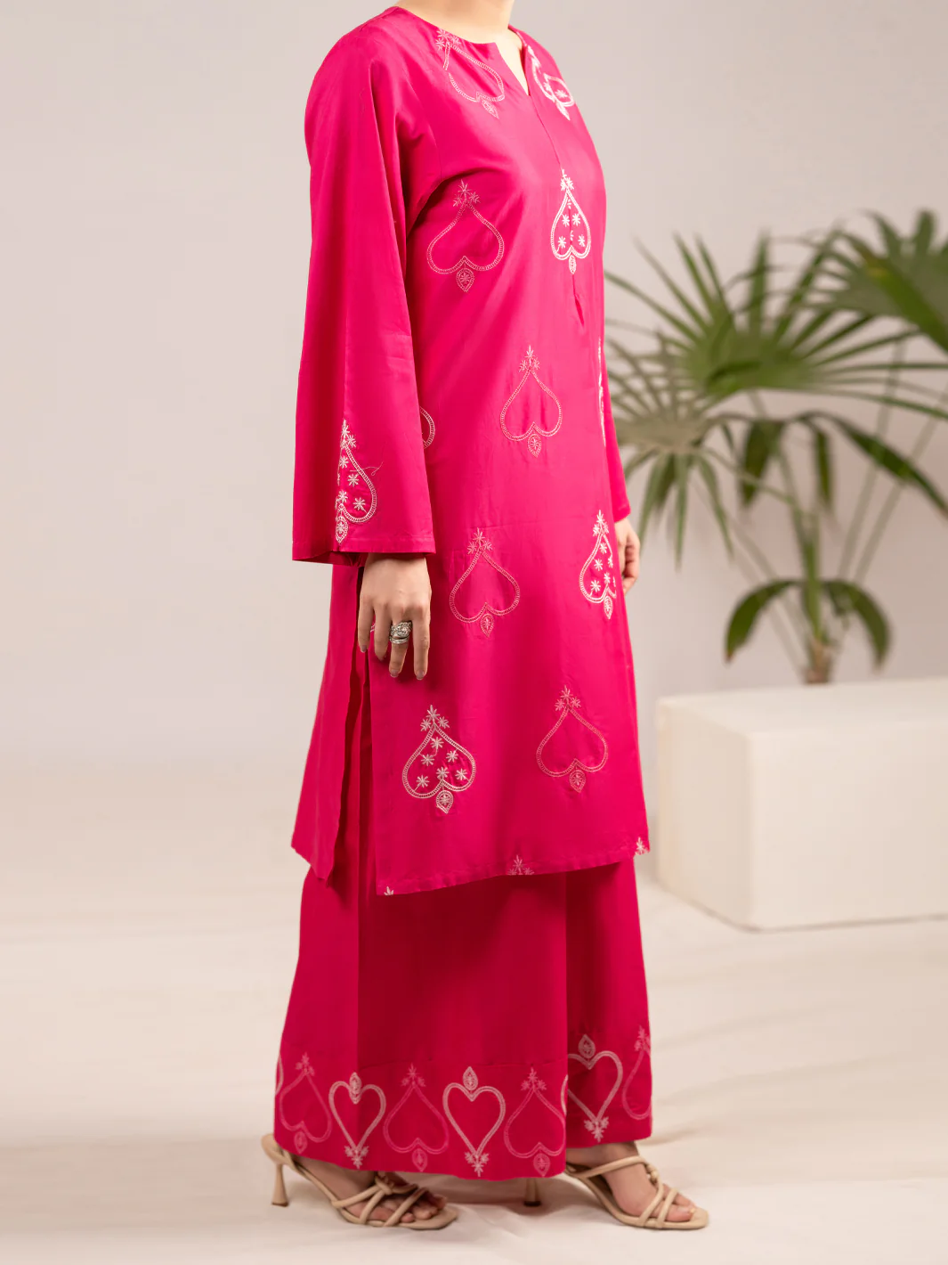 Fuchsia Lawn Co-Ord Set - ALP-2PS-LKS-2539 - Image 5