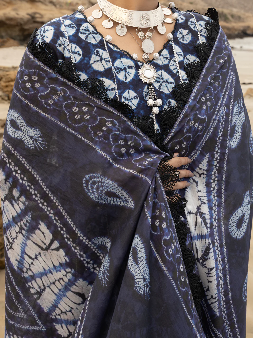 Blue Lawn 2 Piece Unstitched - ALP-2PS-SLKD-UN-2251 - Image 3
