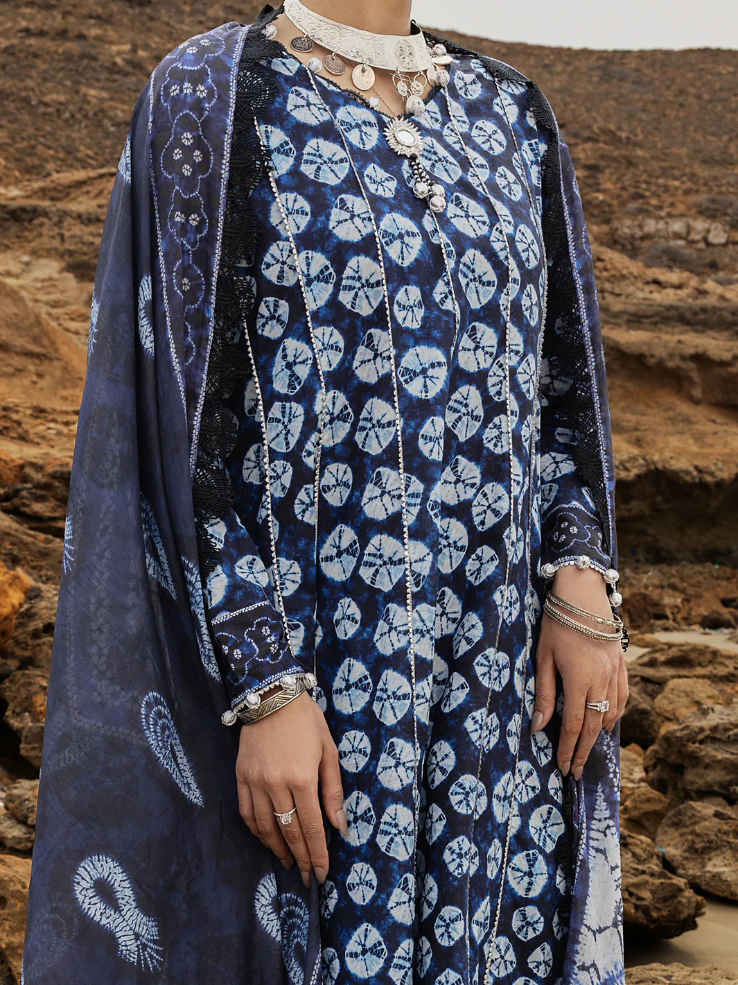 Blue Lawn 2 Piece Unstitched - ALP-2PS-SLKD-UN-2251 - Image 4