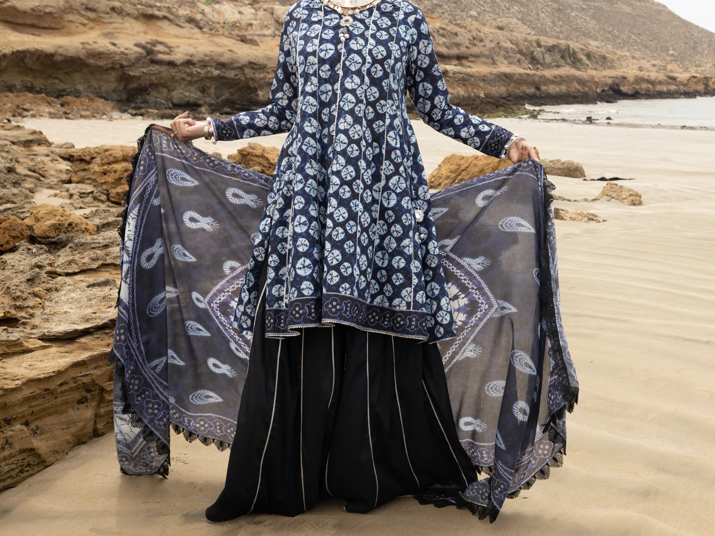 Blue Lawn 2 Piece Unstitched - ALP-2PS-SLKD-UN-2251 - Image 5