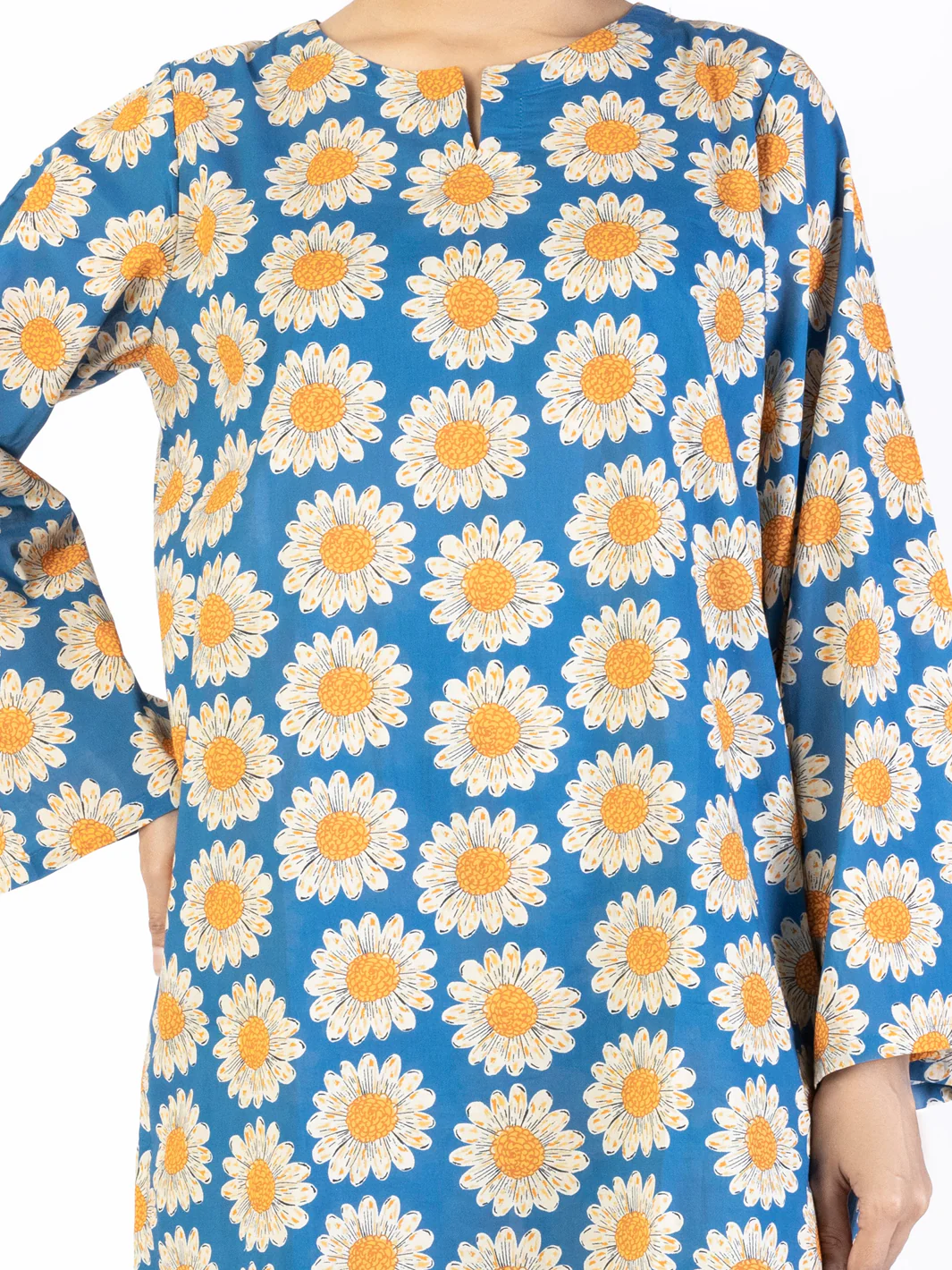 Blue Lawn Co-ord Set - ALP-2PS-SLKS-2234 - Image 3