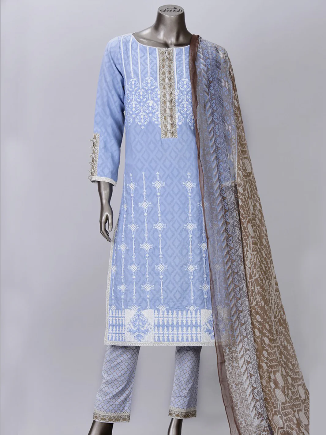 Sky Blue 3 Piece Unstitched - ALP-307A