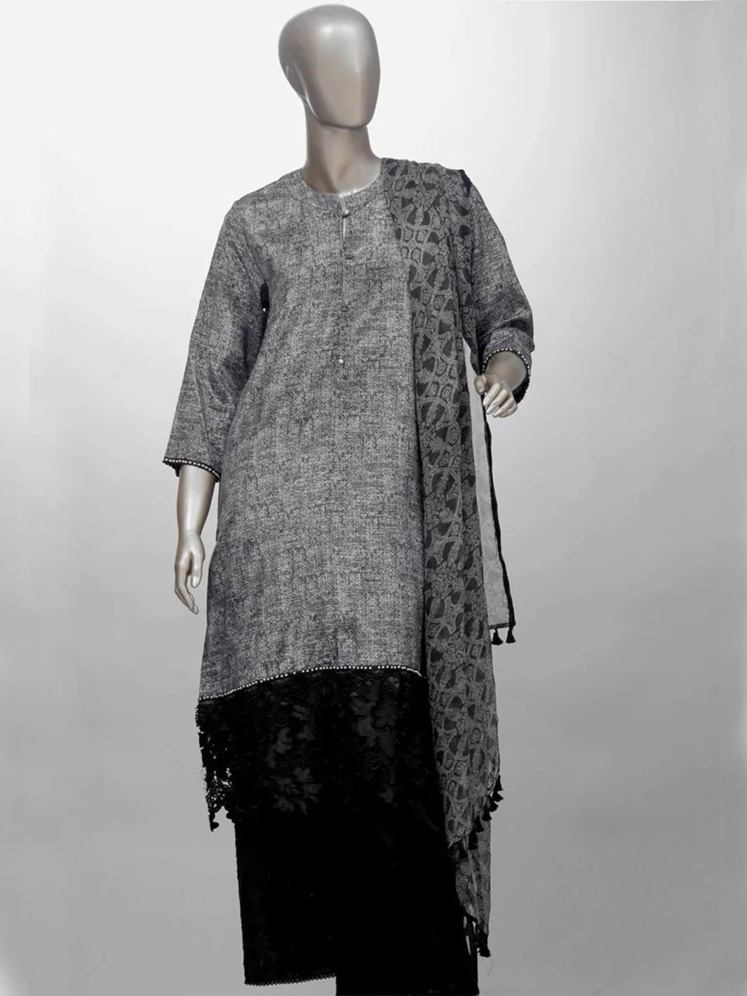 Grey 2 Piece Unstitched - ALP-317