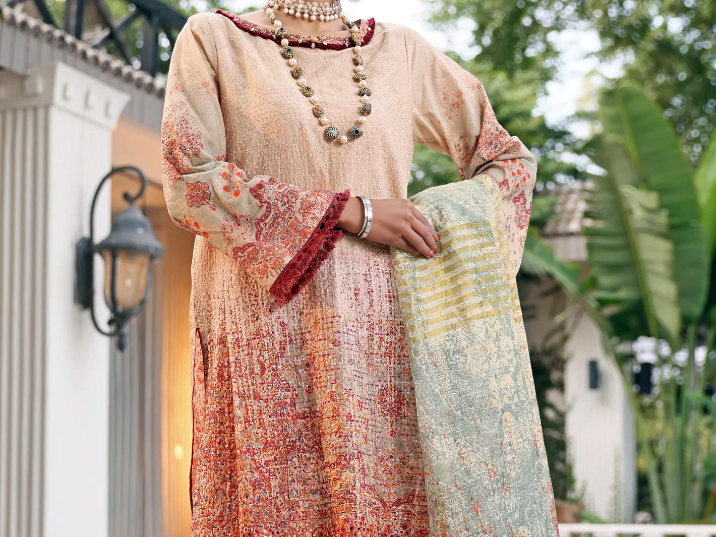 Beige Lawn 3 Piece Stitched - ALP-3PS-1043/S - Image 3