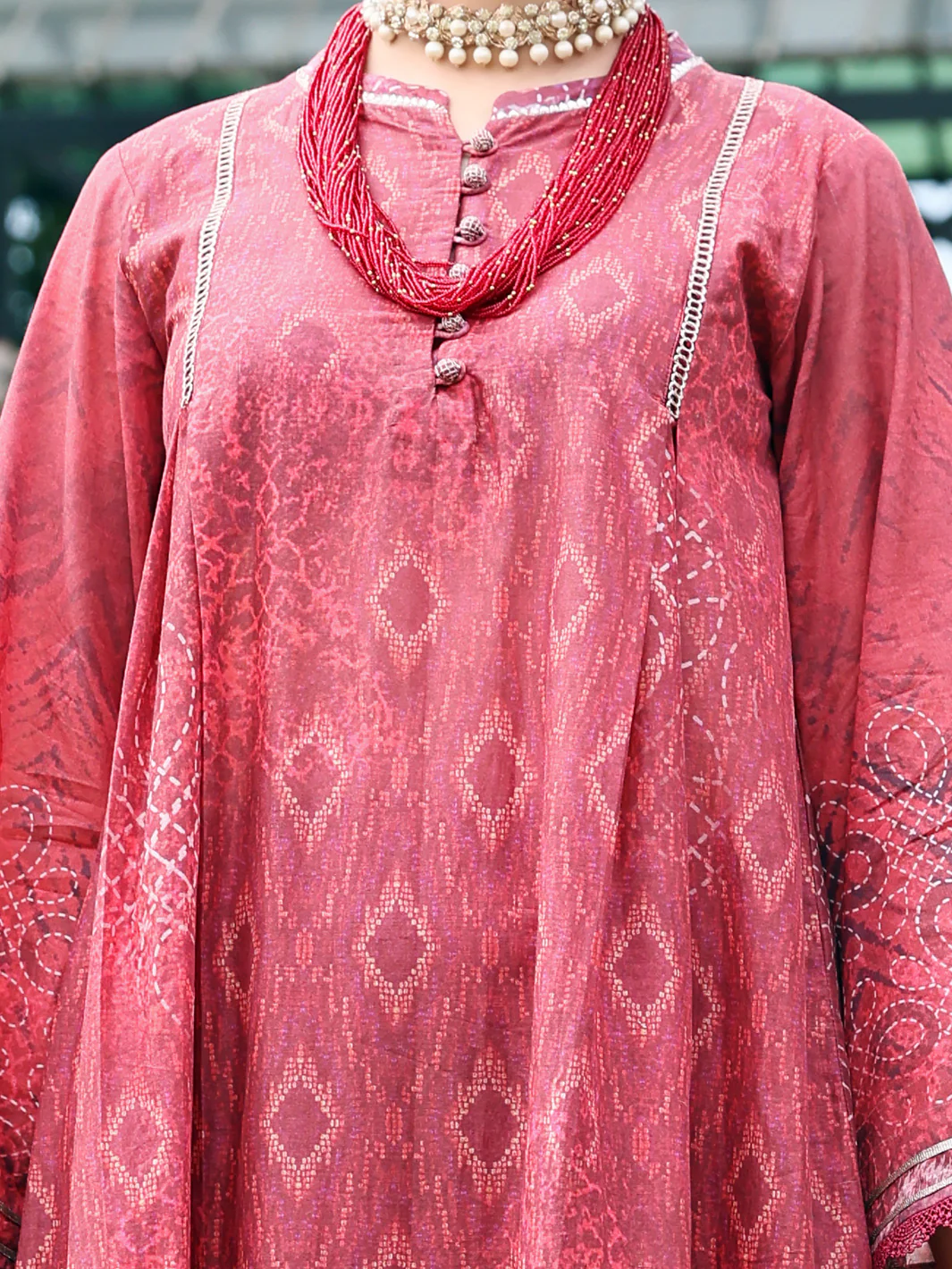 Maroon Lawn 3 Piece Stitched - ALP-3PS-1045/S - Image 3