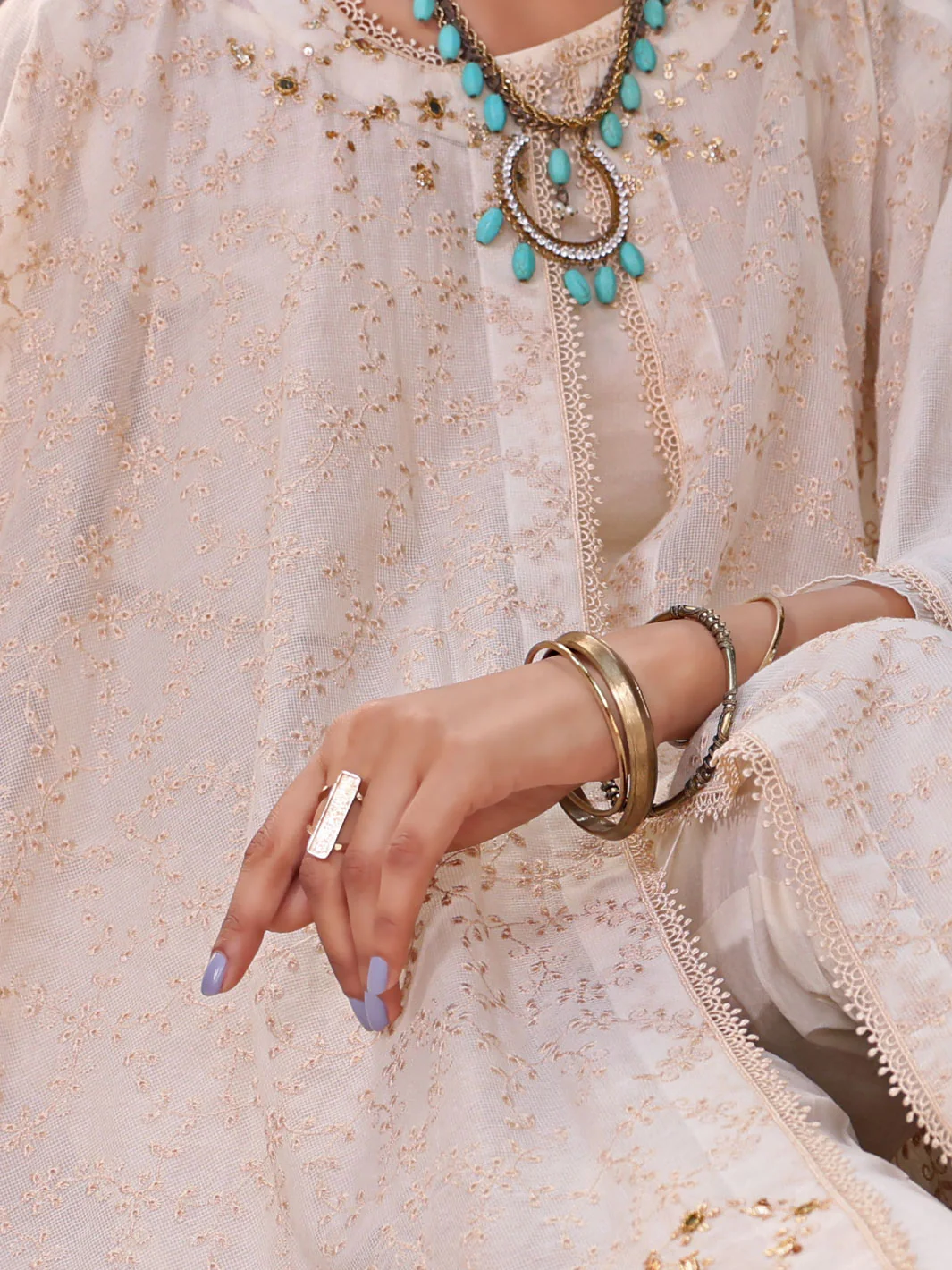 Off White Khaddi 2 Piece Stitched - ALP-2PS-1077/S - Image 2