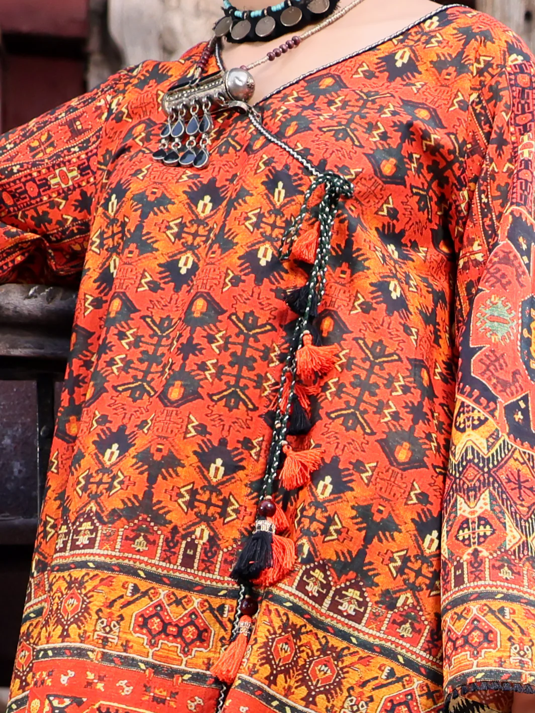 Orange Lawn 3 Piece Stitched - ALP-3PS-1114 - Image 3